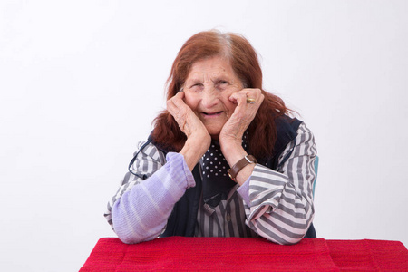 特写镜头 皱纹 母亲 祖母 同情 幸福 肖像 老化 女人