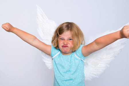 可爱的 漂亮的 翅膀 天使 儿童 白种人 小孩 天使的 美丽的