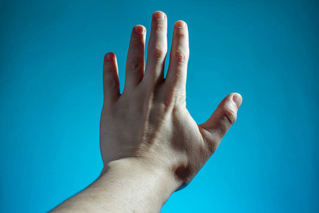 手势 投票 人类 特写镜头 提高 手指 手腕 招呼 男人
