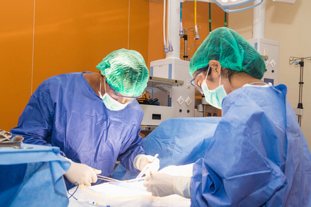 The surgical team is performing surgery for the patients in the 