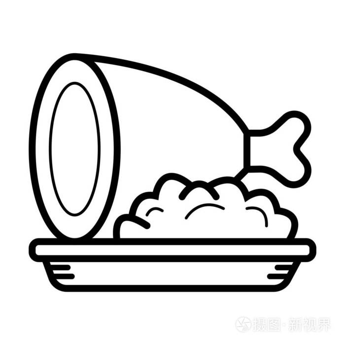 肉图标矢量插画家照片