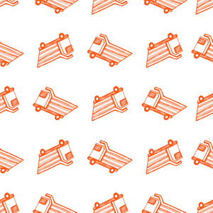 Seamless childrens pattern. Machines.  