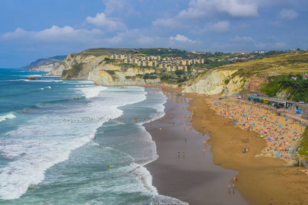 Incredible scenery of the beach of the Basque . Northern 