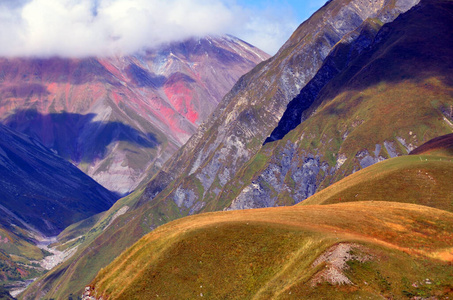 环境 山谷 徒步旅行 旅游业 全景图 美丽的 自然 草地