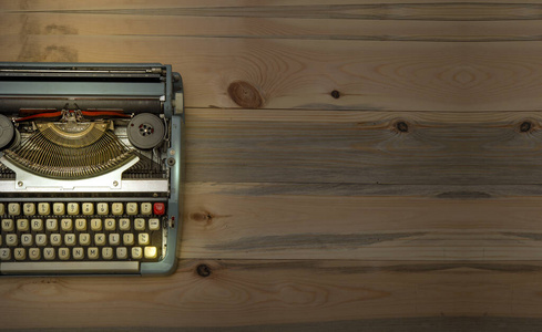木制横幅背景复古打字机