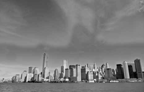 建筑学 新的 城市 天际线 日落 地标 摩天大楼 曼哈顿