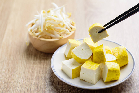 豆腐 午餐 蛋白质 中国人 素食主义者 自制 食物 盘子