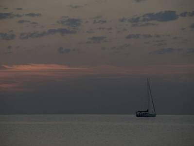 黎明 天空 地中海 海滩 太阳