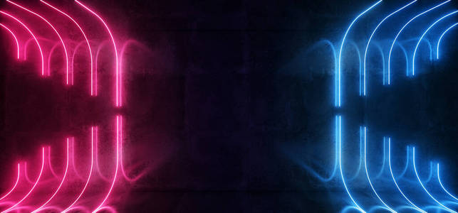 地板 科学 平台 反射 空的 俱乐部 发光 产品 霓虹灯
