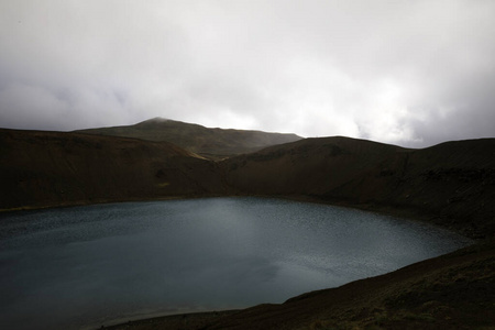 地区 米湖 欧洲 陨石坑 冰岛 风景 火山