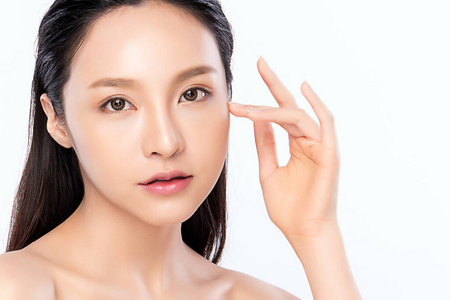 化妆 健康 面部 可爱的 中国人 优雅 女人 头发 时尚