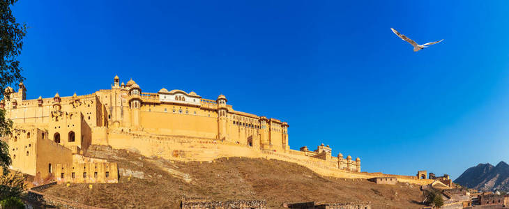 Amber Fort panorama，阿默尔，斋浦尔，拉贾斯坦邦，印度