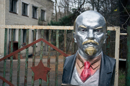 历史 被遗弃的 切尔诺贝利 乌克兰 雕塑 意外 风景 列宁