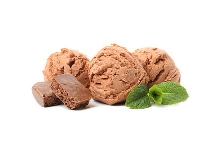 产品 美味的 乳制品 夏天 巧克力 薄荷 特写镜头 冰淇淋