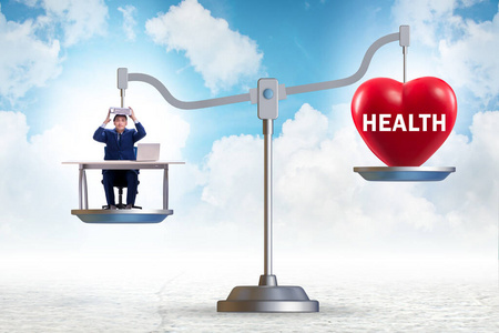 平衡工作与健康的概念图片