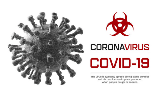 病毒分离到白色。冠状病毒细胞或细菌分子的特写镜头。流感，显微镜下的病毒，传染病。细菌，细胞感染的有机体。病毒Covid19。三