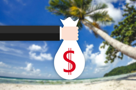 现金 旅行 海滩 投资 旅游业 夏天 贷款 货币 银行 解释