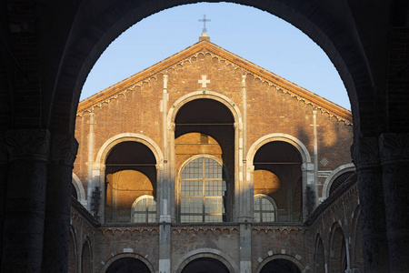 意大利 纪念碑 米兰 欧洲 古老的 地标 教堂 建筑学 伦巴第
