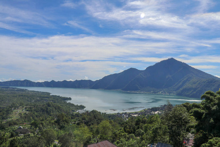 旅行者 假期 美丽的 自由 印度尼西亚 金塔马尼 夏天 火山口