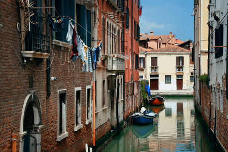 运河 旅行 意大利 浪漫的 城市景观 古老的 地标 意大利语