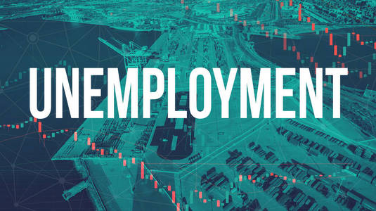 失业主题与美国航运港图片