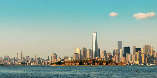 摩天大楼 全景 天际线 建筑学 建筑 国家 美国人 曼哈顿