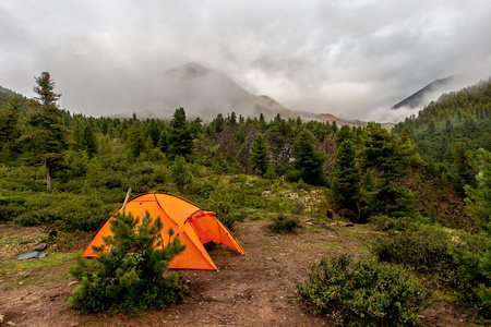 景观 攀登 风景 高地 五颜六色 徒步旅行 帐篷 营地 小山