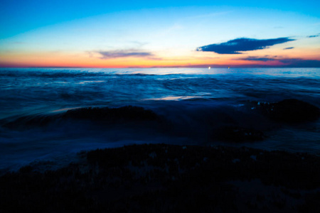 黎明 地平线 墙纸 傍晚 场景 海景 假期 波浪 美丽的