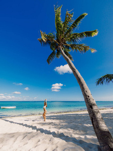 泳衣 棕榈树 马尔代夫 肖像 漂亮的 毛里求斯 假期 澳大利亚
