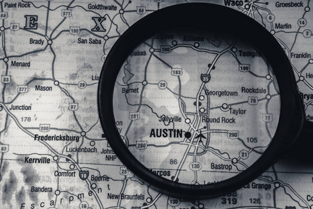 追踪 地球 地图 纸张 指导 城市 德克萨斯州 地图学 大头针