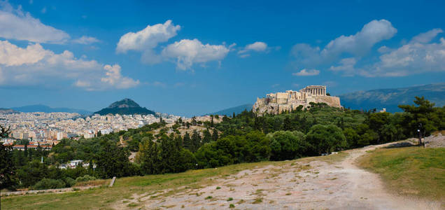 希腊雅典卫城的帕特农神庙