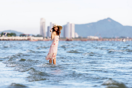 马尔代夫 时尚 幸福 海滩 女人 假日 美女 夏天 漂亮的