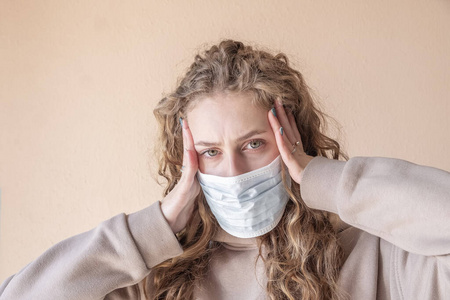 流感 女人 爆发 面对 疾病 呼吸系统 寒冷的 预防 流行病