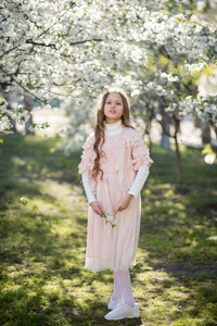 美丽的 幸福 春天 可爱的 连衣裙 自由 夏天 肖像 公园