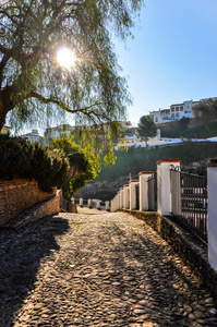 自然 公园 美丽的 建筑学 旅行 古老的 季节 风景 秋天