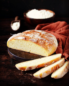 特写镜头 葡萄牙 烹饪 晚餐 面包 桌子 面包师 地壳 玉米面包