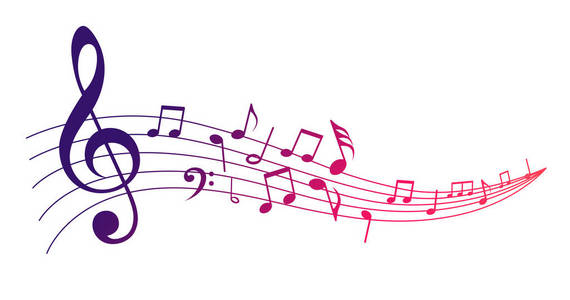 紫色 签名 粉红色 课程 流行的 曲线 高音 美丽的 音乐会