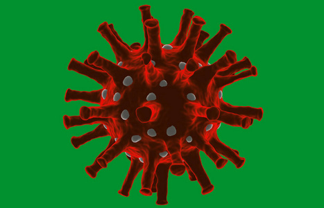 绿色背景下危险冠状病毒COVID19分离物
