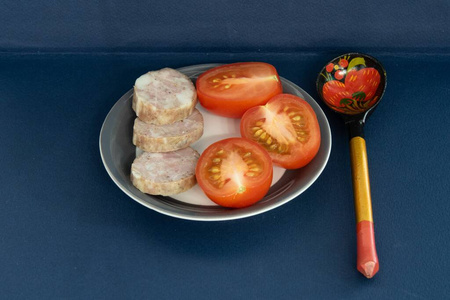 盘子 甜点 美味的 特写镜头 茶托 西红柿 食物 蔬菜 自制