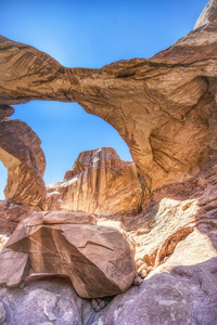 徒步旅行 国家的 冒险 犹他州 山谷 公园 岩石 吸引力