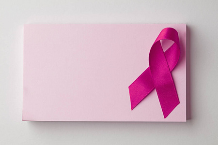 粉红色乳腺癌宣传丝带背景