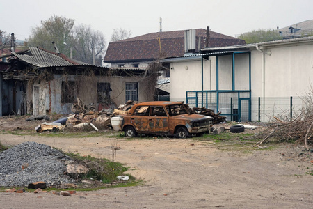 垃圾 村庄 庭院 特写镜头 摧毁 街道 怀旧 空的 被遗弃的