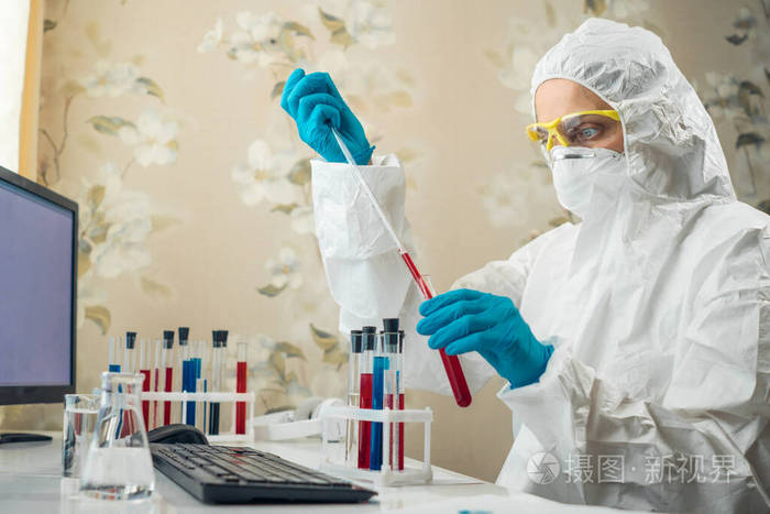 在家庭实验室科学分析新型冠状病毒临床实验室感染化学研究在家工作