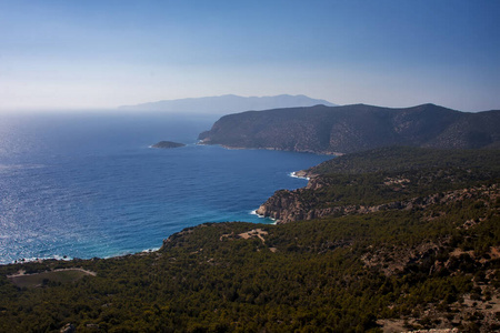 小山 风景 地平线 高的 假日 海洋 希腊 自然 海岸 欧洲