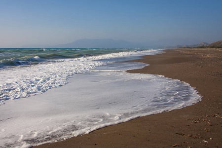 欧洲 旅行 太阳 自然 波动 美女 希腊 海洋 海滩 天堂