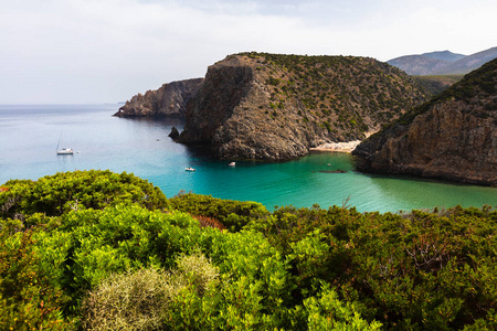 风景 欧洲 海湾 意大利 撒丁岛 游艇 旅行 旅游业 环境
