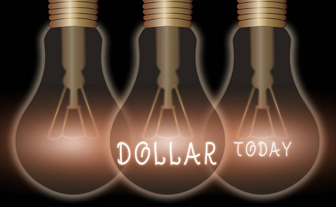 显示美元的文字标志。概念图一张面值一美元的美联储纸币。