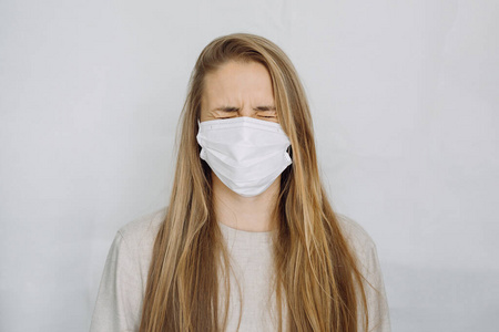 女人 安全 光晕 感染 大流行 流感 环境 呼吸系统 流行病