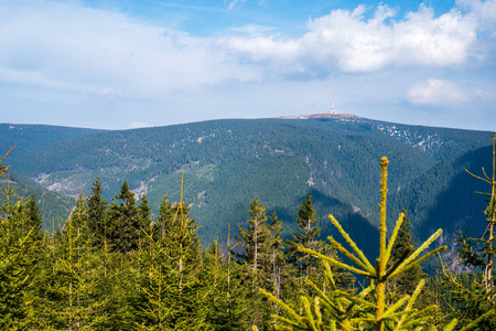 夏天 森林 小山 风景 天空 公园 山谷 岩石 自然 旅行