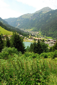 阿尔卑斯山 山谷 风景 法国 欧洲 假期 旅游业 自然 村庄